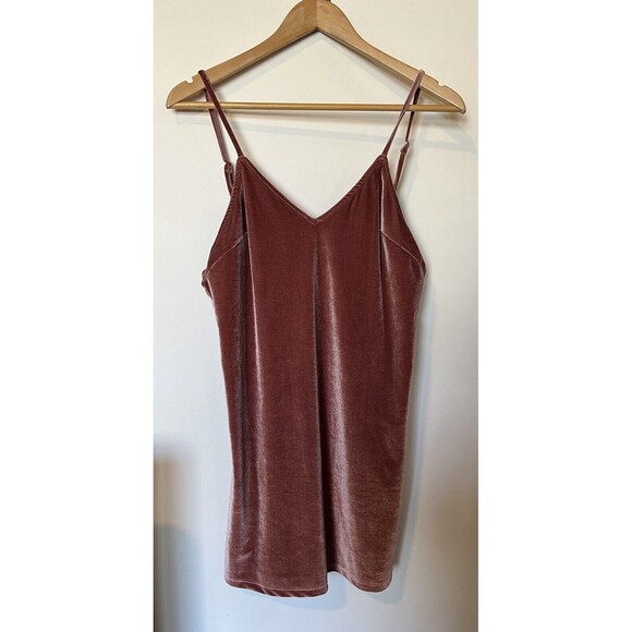 Seek The Label Dusty Pink Velvet Mini Slip Dress Size Small - Picture 3 of 11